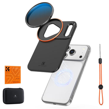 K&F Concept IP17 Pro / Pro Max Magnetic Lens Filter Mount w/ 58mm ND2-32 VND/CPL w/ N52 Magnet
