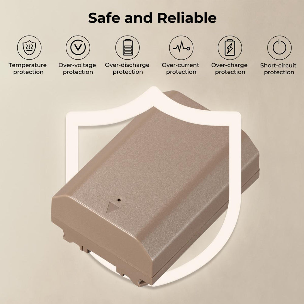 K&F Concept NP-FZ100 Rechargeable Replacement Li-ion Battery Pack 2280mAh 7.2V with USB Type C Direct Charging for Sony Alpha, A9, A7III, A7RIII, A7RIV, A6600, ZV-E1, FX3, FX30 Mirrorless Camera (2 Pack) | KF28-0023S1