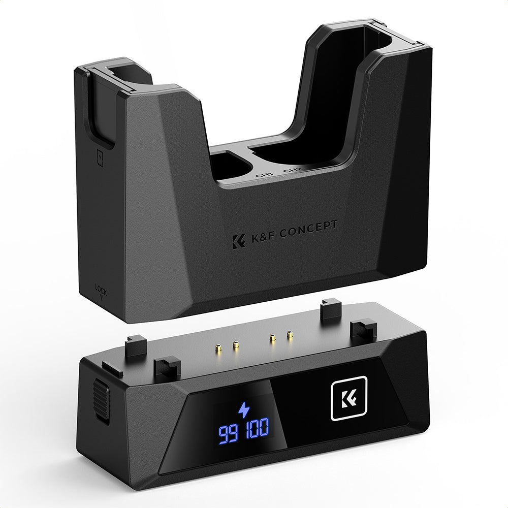 K&F Concept NP-FZ100 (3-Pack / 2-Pack) 2280mAh Rechargeable Camera Battery Replacement and Triple / Dual Slot Charger Display Kit with USB Type-C / Micro B Input Fast Charging Ports for Selected Sony Cameras