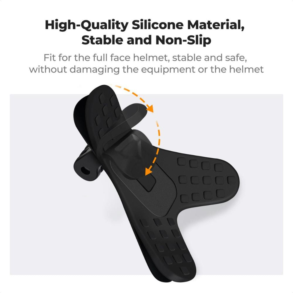 K&F Concept Motorcycle and Dirt Bike Helmet Chin Strap Mount for Action Cameras, Compatible with GoPro Hero 13/12/11/10/9/8/7/6/5/4, DJI Osmo Action 5 Pro/4/3, Insta360 X5/X4/X3 for Hands-Free POV Helmet Holder