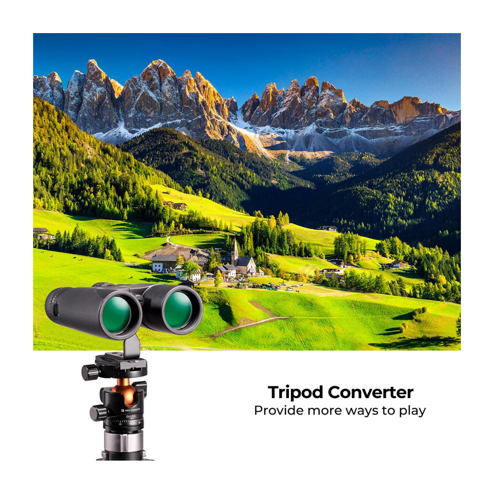 K&F Concept 10x42 BAK-4 Optical Prism HD Waterproof Binocular Telescope with 1000 yards Ultra-Long-Range Field of View, Easy Focus, 42mm Large Multi-Coated Lens, Tripod Mount Adapter, Dustproof, Anti-Fog | KF33-081 KF33-082