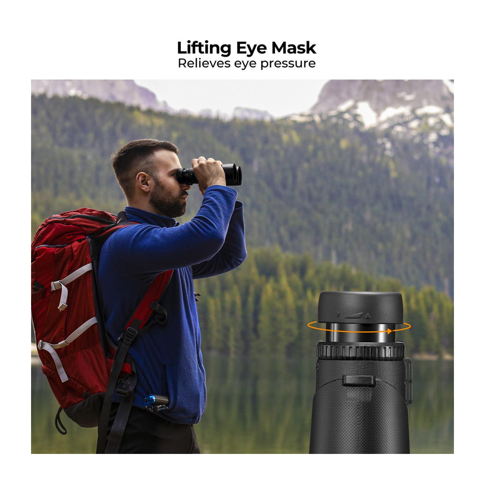 K&F Concept 10x42 BAK-4 Optical Prism HD Waterproof Binocular Telescope with 1000 yards Ultra-Long-Range Field of View, Easy Focus, 42mm Large Multi-Coated Lens, Tripod Mount Adapter, Dustproof, Anti-Fog | KF33-081 KF33-082