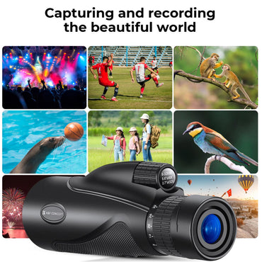 K&F Concept 8-32X50 Optical Zoom Professional Monocular Telescope HD BAK-4 Waterproof HD with Mobile Phone Clip Holder, Multi-Layer Nano Glass Coating for Outdoor Sports and Photography | KF33-083
