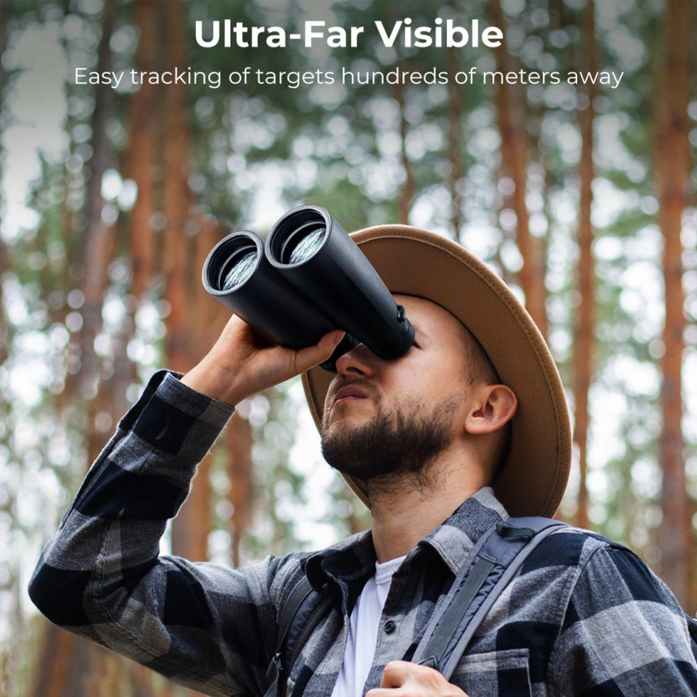 K&F Concept 12X50 Optical Zoom Professional Binocular Telescope HD BAK-4 Waterproof with Mobile Phone Clip Holder, Tripod Conversion Bracket, Multi-Layer Nano Glass Coating for Outdoor Sports and Photography | KF33-084