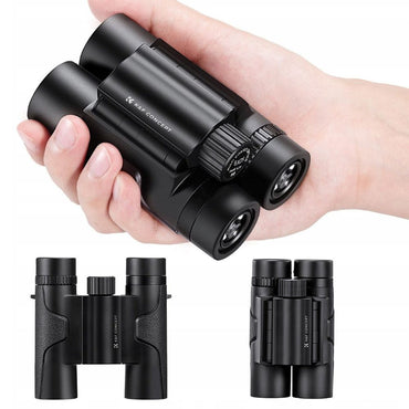 K&F Concept 8x25 Portable HD Waterproof Binoculars with Fully Multi-Coated BAK-4 Prism Lens, Multi-Layer Coating, Ultra-Far Visibility, Easy Focus, and Lanyard - Black