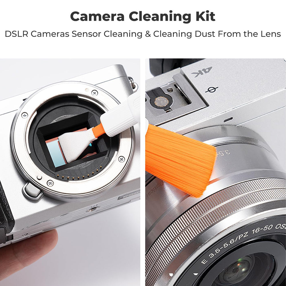 K&F Concept 25-in-1 Portable Cleaning Tool Kit with Compact Storage Design for Cameras, Lenses, Keyboards, Laptop, Computers, Monitors, Smartphones, Tablets, Headphones, Earbuds, Earphones, Electronics, and Mobile Devices