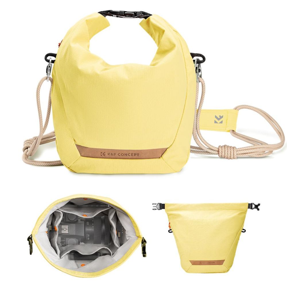 K&F Concept Urban Wander 11 5L Camera Shoulder Sling Bag + Detachable Camera Strap with Magnetic Closure, Water Resistant and Accessory Compartments