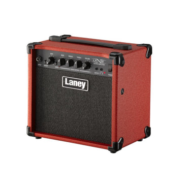 Laney LX15 15W RMS Compact Guitar Combo Amplifier with Twin 5" Speaker Woofers,  2 Band EQ, Monitor Headphone Socket and 3.5mm Mini Jack AUX Input for Practice and Live Performance - RED & BLACK