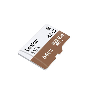 Lexar Professional 667x Class 10 microSD Card with 100Mb/s and 90Mb/s Read and Write Speed (Adapter Included) (64GB) | LSDMI64GB667A