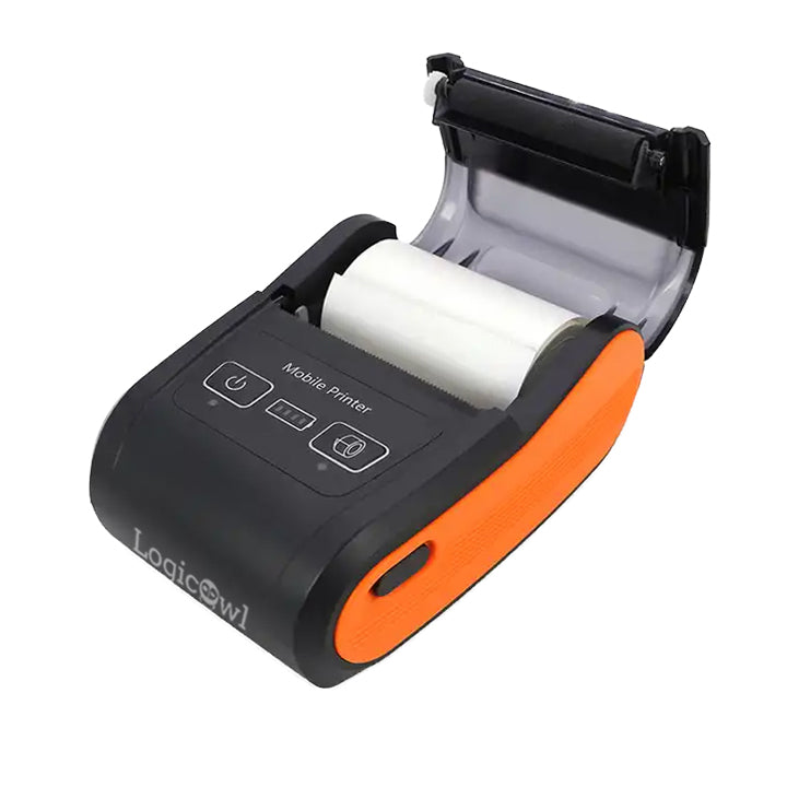 LogicOwl OJ-H22 Portable Thermal Bluetooth Receipt Printer with Built-In Paper Cutter, and Wireless and USB-C Connectivity