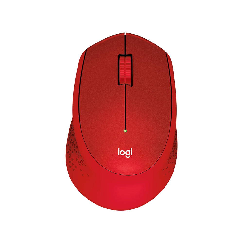 Logitech M331 2.4GHz Silent Plus Wireless Mouse with 1000 DPI USB Nano Receiver for PC, Mac & Laptop (Blue, Black, Red)