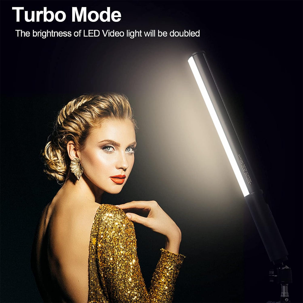 Luxceo P400 (40cm) RGB LED Tube Light 5W Full Color Fill Light with 2500K - 6500K Color Temperature, 3.7V 2500mAh Built-In Battery, USB Type C Charging for Photography, Videography, Film Making - Photo & Video Studio Lighting