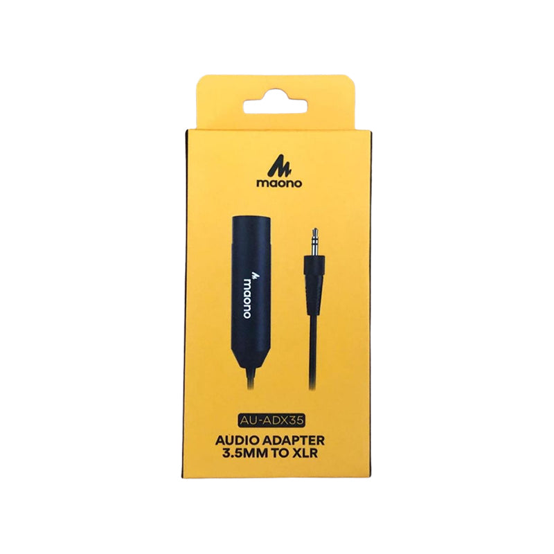 Maono AU-ADX35 Audio Microphone Adapter with 3.5mm TRS AUX Plug and 3-Pin XLR Socket
