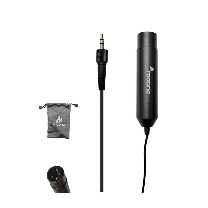 Maono AU-ADX35 Audio Microphone Adapter with 3.5mm TRS AUX Plug and 3-Pin XLR Socket