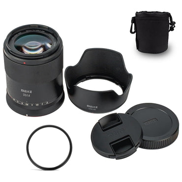 Meike 33mm f/1.4 Sony E-Mount Autofocus Prime Lens with APS-C Format (50mm Full-Frame Equivalent) & 55mm Filter Size for ZV-E10, ZV-E1, A6700, A6300, A6500, A6400, A6600, A6100, A3000, A5000, A6000, A3500, A5100 Mirrorless Cameras
