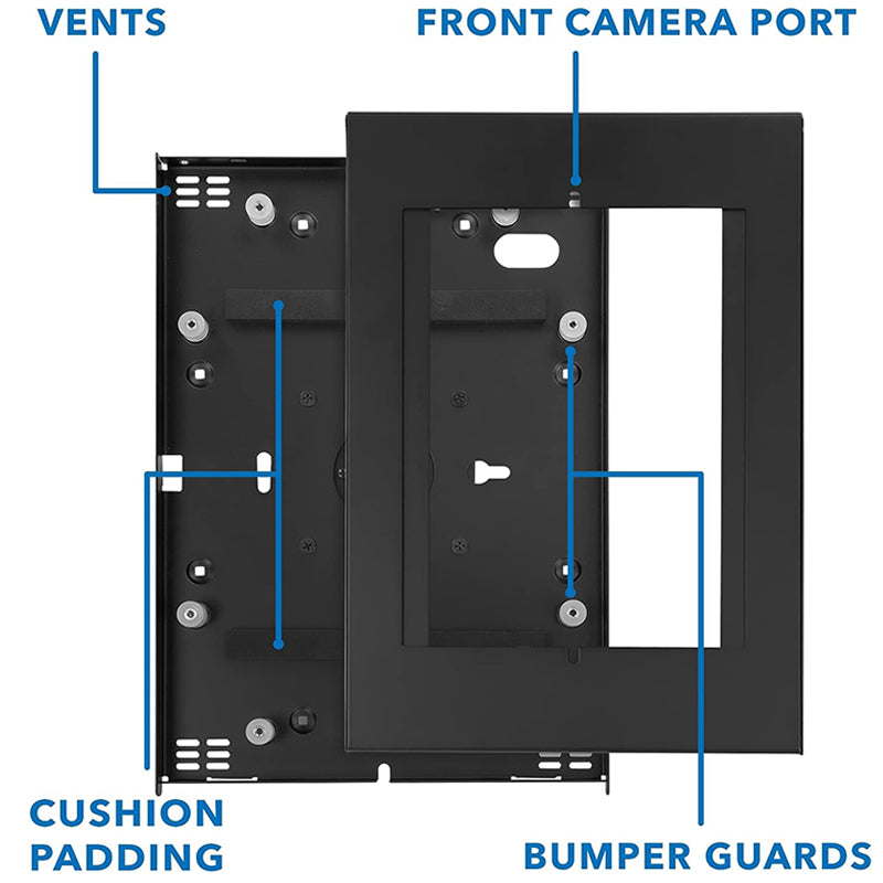 Mount-It MI-3771_G7 Universal Tablet Floor Secure Display Kiosk with Durable Aluminum Frame, Anti-Theft Locking Enclosure, and Up to 75 Degree Tilt for iPad 9.7, iPad 10.2, iPad Air 10.5, iPad Pro 10.5 and Samsung Tab A 10.1