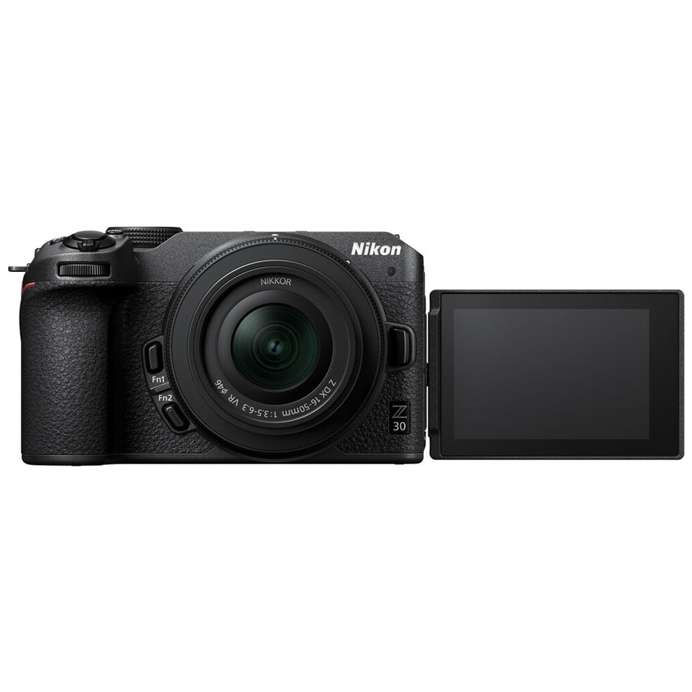 Nikon Z Series Z30 Mirrorless Vlogging Camera with 20.9 Megapixel DX APS-C Format Sensor, 4K 30fps Video Recording and Streaming, and Eye and Face Detection Hybrid Autofocus - Kits Available