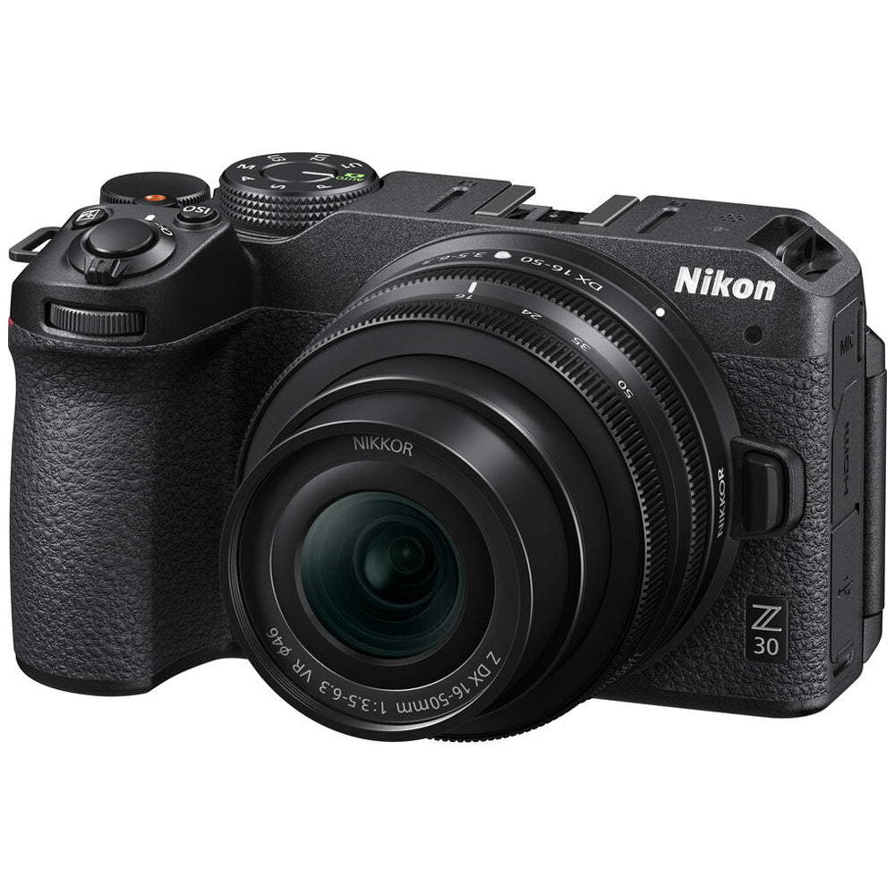 Nikon Z Series Z30 Mirrorless Vlogging Camera with 20.9 Megapixel DX APS-C Format Sensor, 4K 30fps Video Recording and Streaming, and Eye and Face Detection Hybrid Autofocus - Kits Available