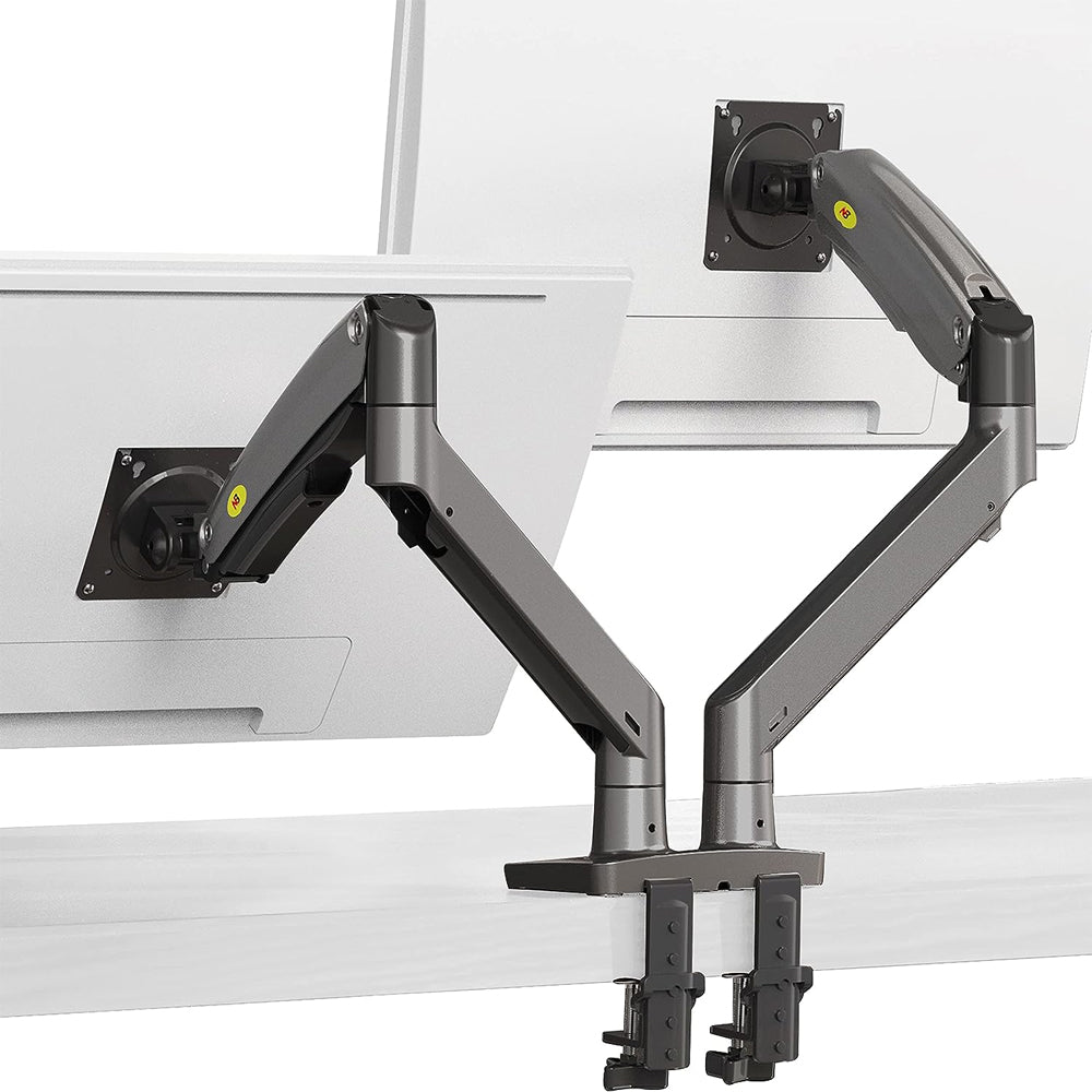 North Bayou NB G75 22-32 inch Full Swivel Gas Strut Arm Monitor Desk Stand with Desktop Pedestal Mount, Universal LCD, LED Flat Screen Smart TV, PC Monitor Mounting Bracket