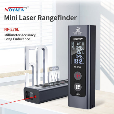 Noyafa NF-276L Mini Laser Rangefinder Distance Meter with 50M Max Measurement Range, Multiple Measure Modes, Up to 50 Data Storage Set Units, VA Backlit Screen Display and USB C Charging Port for Home Improvement and Industrial Tools
