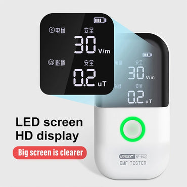 Noyafa NF-602 Electromagnetic Radiation EMF Tester with Simultaneous Electric / Magnetic Field Detector and USB Type-C Rechargeable for Appliances, Computer Components, and Network Devices - Home Improvement & Industrial Measurement Tools