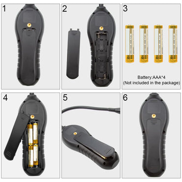 Noyafa NF-604 Halogen Gas Freon Leak Detector - Halogeted Refrigerant Tester with Flexible Gooseneck Probe for Air Conditioning, Car Repair, Appliances, Medical Equipment, and Gas Pipelines - Home Improvement and Industrial Tools