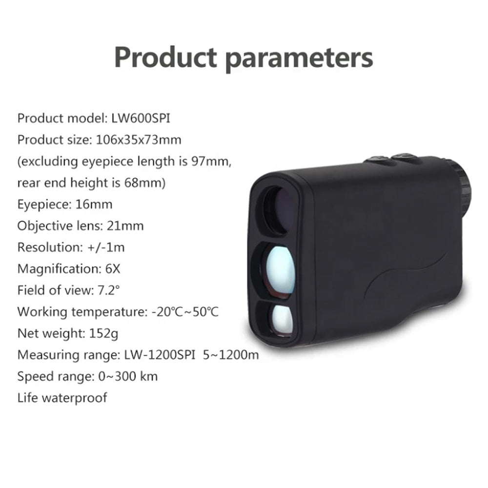 Noyafa Laser Rangefinder Telescope for Golf and Hunting with HD 6x Optical Zoom & 1200m Precise Range - NF-LW1200SPI | Outdoor Sports & Hobby | Measuring Tools | Accessories | Gadget