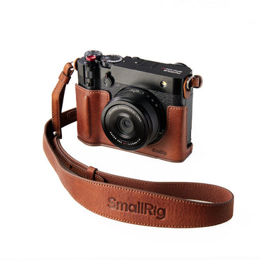 SmallRig Leather Camera Case Kit for GFX100RF FUJIFILM with Dual Grip Support, Shoulder Strap & Shutter Button Cap | 5267 | 5268