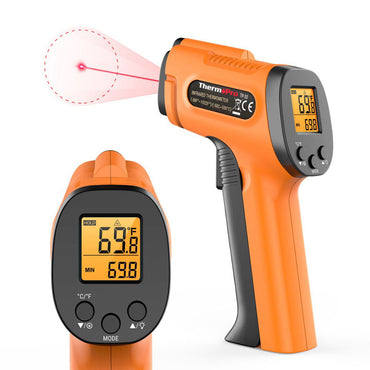 ThermoPro Infrared Thermometer Gun with High-Accuracy Dual Laser Temp Gun for Cooking, Pizza Ovens, Griddles, Auto Maintenance, AC Vents (-58°F to 1022°F) | TP30 | TP450