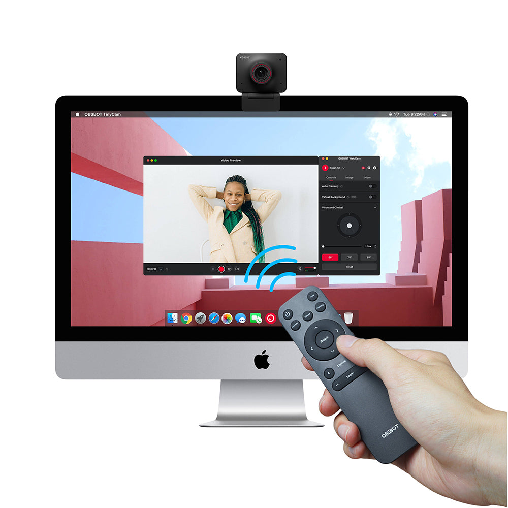 OBSBOT Meet Series Smart Remote Control, Wireless Connection via USB Receiver for Meet 2/ Meet SE