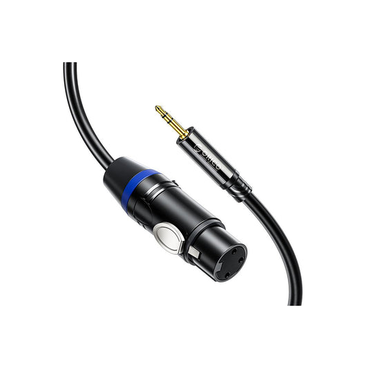 ORICO 5M AXKM Series 3.5mm Jack Male to XLR Audio Male Auxillary Cable for Microphone Speaker and Other Audio Accessories | Black