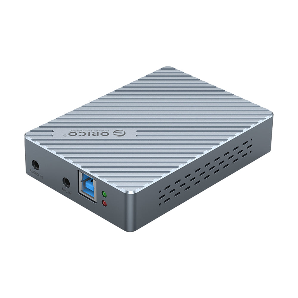 ORICO HDMI to USB 3.0 Video Capture Card with Microphone & Audio 3.5mm Inputs for Live Streaming, Recording, Broadcast, Video Conferencing, Gaming, Desktop Computers & Laptops