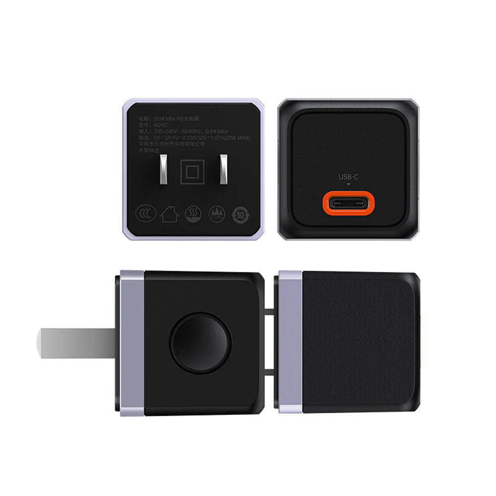 ORICO PD 20W Type C to Lightning Fast Charger Kit with Mini Quick Charge Power Wall Adapter, (1m) USB-C to Lightning Fast Charging Cable, Nylon-Coated, 480Mbps Data Cable Transfer Rate for Apple Devices, Smartphones, Tablet, macOS