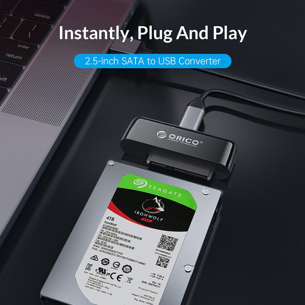 ORICO USB 3.0 to SATA Adapter Cable for 2.5 / 3.5 inch HDD SSD with 5Gbps Transfer Speed and 2.5 inch Hard Disk Drive Protective Silicone Case (Optiol Purchase) for Computers & Laptops