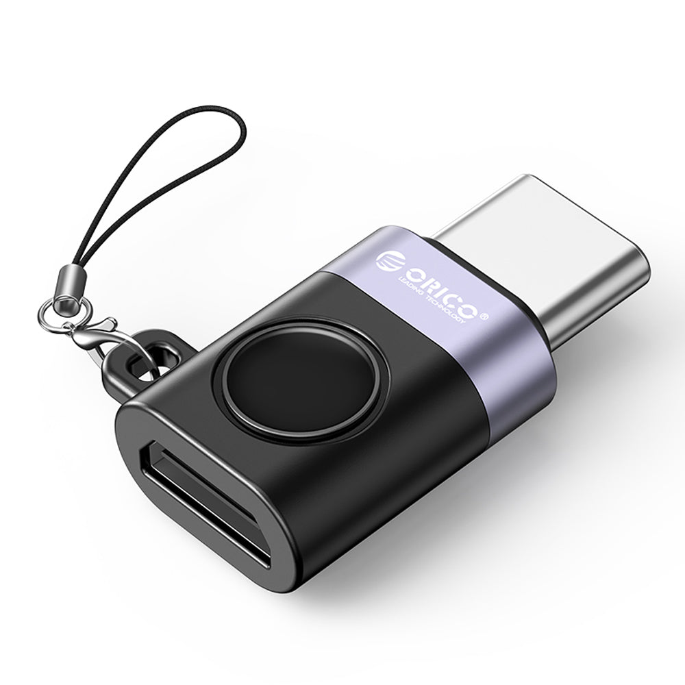 ORICO USB-C to micro USB Charging & OTG Adapter with 480Mbps Fast Data Transfer Rate, PD 10W 4.5A Fast Charging, OTG Flash Drive Function Supported, Anti-lost Lanyard for Smartphone, Tablet, Gaming Console, Computer, Laptop | WCB-BK-BP