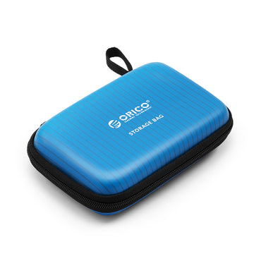 ORICO 2.5" HDD Exterl Hard Drive Storage Bag Protective Electronic Accessories Organizer Case for USB Flash Drive, USB Adapter, OTG, SD/TF Memory Card, Wired Earphone, Data & Charging Cable (Gray, Green, Colorful, Blue, Black)