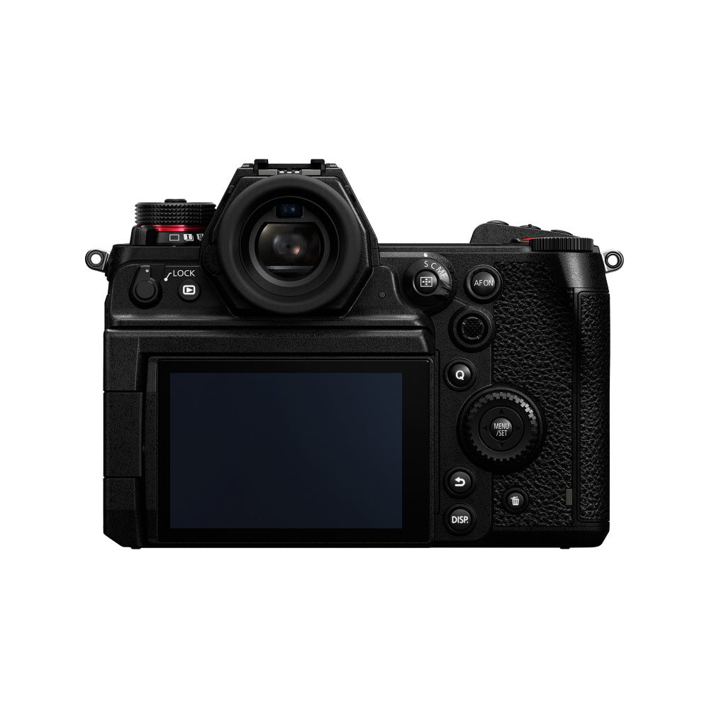 Panasonic LUMIX S1H Full-Frame Mirrorless Camera (Body Only) - 24.2MP CMOS Sensor, 6K 24p Video, 10-Bit 4K DCI/UHD, V-Log, Dual Native ISO, HFR, Contrast-Detect 225-Area DFD Autofocus, 5-Axis Sensor-Shift Image Stabilization | DC-S1HPP