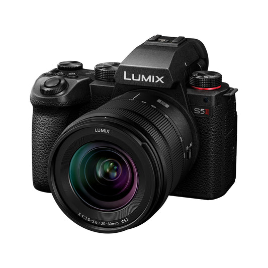 Panasonic Lumix S5 II with S 20-60mm f/3.5-5.6 (L-Mount) Lens Full-Frame Mirrorless Camera - 24.2MP CMOS Sensor, 10-Bit 6K 30/4K 60, Wi-Fi & Bluetooth, 779-Point Phase-Detection Autofocus, 5-Axis Sensor-Shift Image Stabilization | DC-S5MII