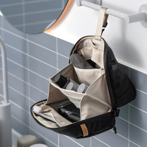 PGYTECH Wash Pouch Travel Storage Bag for Cosmetics, Toiletries, Grooming, and Persol Hygiene Products with Wet & Dry Separation Pockets, Splash-proof Exterior, Stowable Hook, Multiple Interior Dividers and Pouches | P-CB-096 P-CB-097