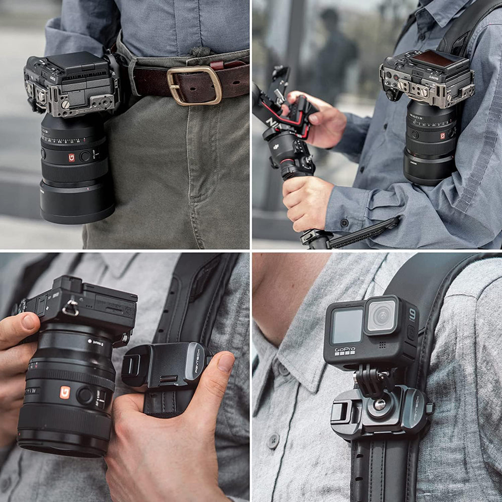 PGYTECH Beetle Camera Clip for Backpack Strap and Waist Belt with SpLock Plate and Arca-Type Clamp with Up to 25kg Load Capacity | P-CG-040