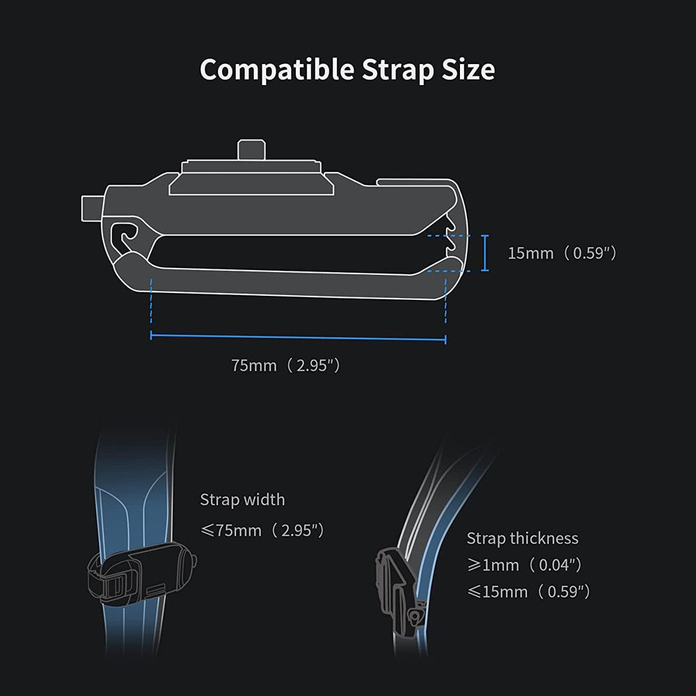PGYTECH Beetle Camera Clip for Backpack Strap and Waist Belt with SpLock Plate and Arca-Type Clamp with Up to 25kg Load Capacity | P-CG-040