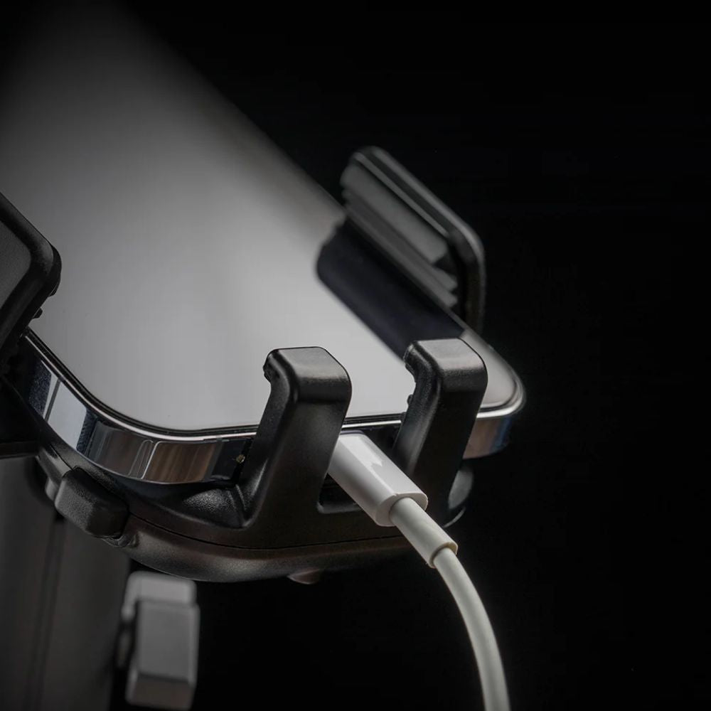 PGYTECH Smartphone Holder Handlebar Mount for Motorcycles and Bicycles with Dual Ball Head and Magic Arm for (64-92mm x 130-175mm) Supported Mobile Phones | P-PG-001