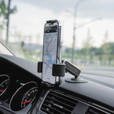 PGYTECH Smartphone Holder Adhesive Mount for Car Dashboard with Dual Ball Head and Magic Arm for (64-92mm x 130-175mm) Supported Mobile Phones | P-PG-003