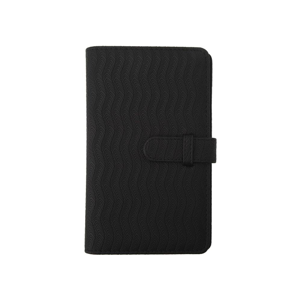 Pikxi AM96-01 96 Pockets Elegant Carved Wave Style Photo Album with Slip On Latch for Fujifilm Instax Mini Instant Camera - Light Pink