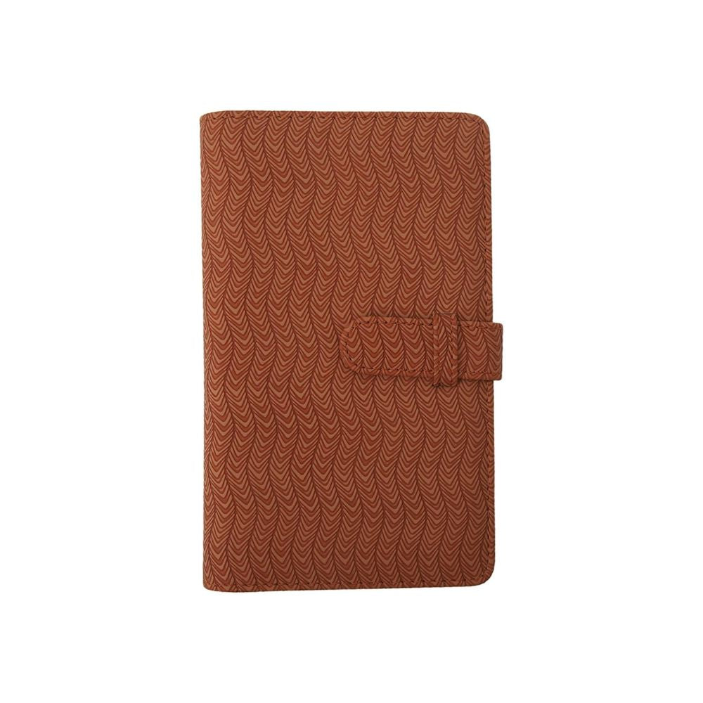 Pikxi AM96-01 96 Pockets Elegant Carved Wave Style Photo Album with Slip On Latch for Fujifilm Instax Mini Instant Camera - Light Pink