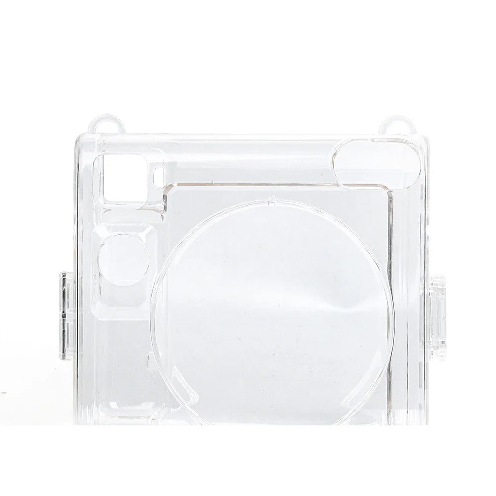 Pikxi CSQ40 Fujifilm Instax Square SQ40 Acrylic Crystal Transparent Protective Camera Case Bag with Shoulder Strap - Clear
