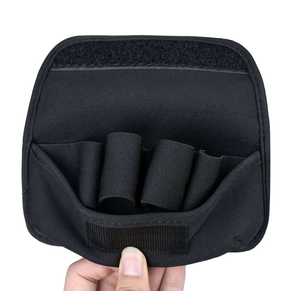 Pikxi Carrying Case Pouch Bag for 4 Rolls 35mm 135 Color, Negative & B&W Camera Films with Inner Elastic Holder - Black