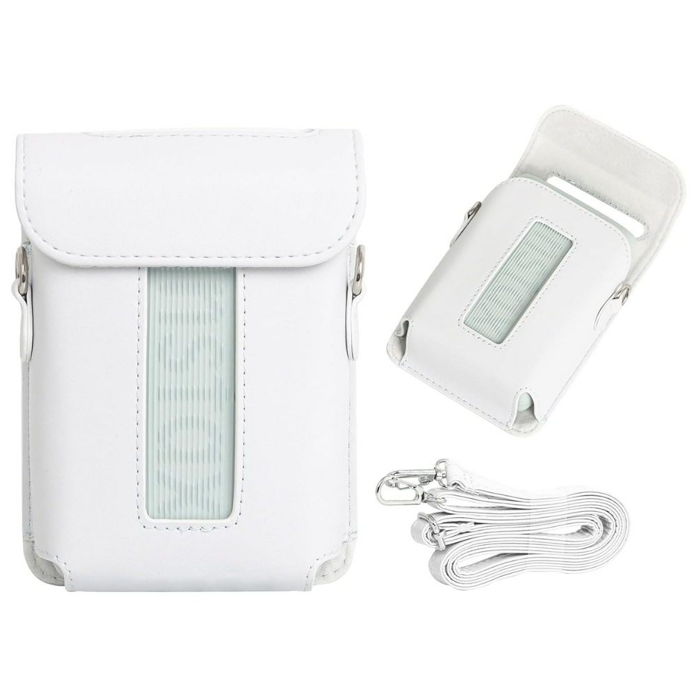 Pikxi Full Body PU Leather Sling Case for FUJIFILM Instax Mini Link 3 Photo Printer with Formfitting Design | Green Pink White