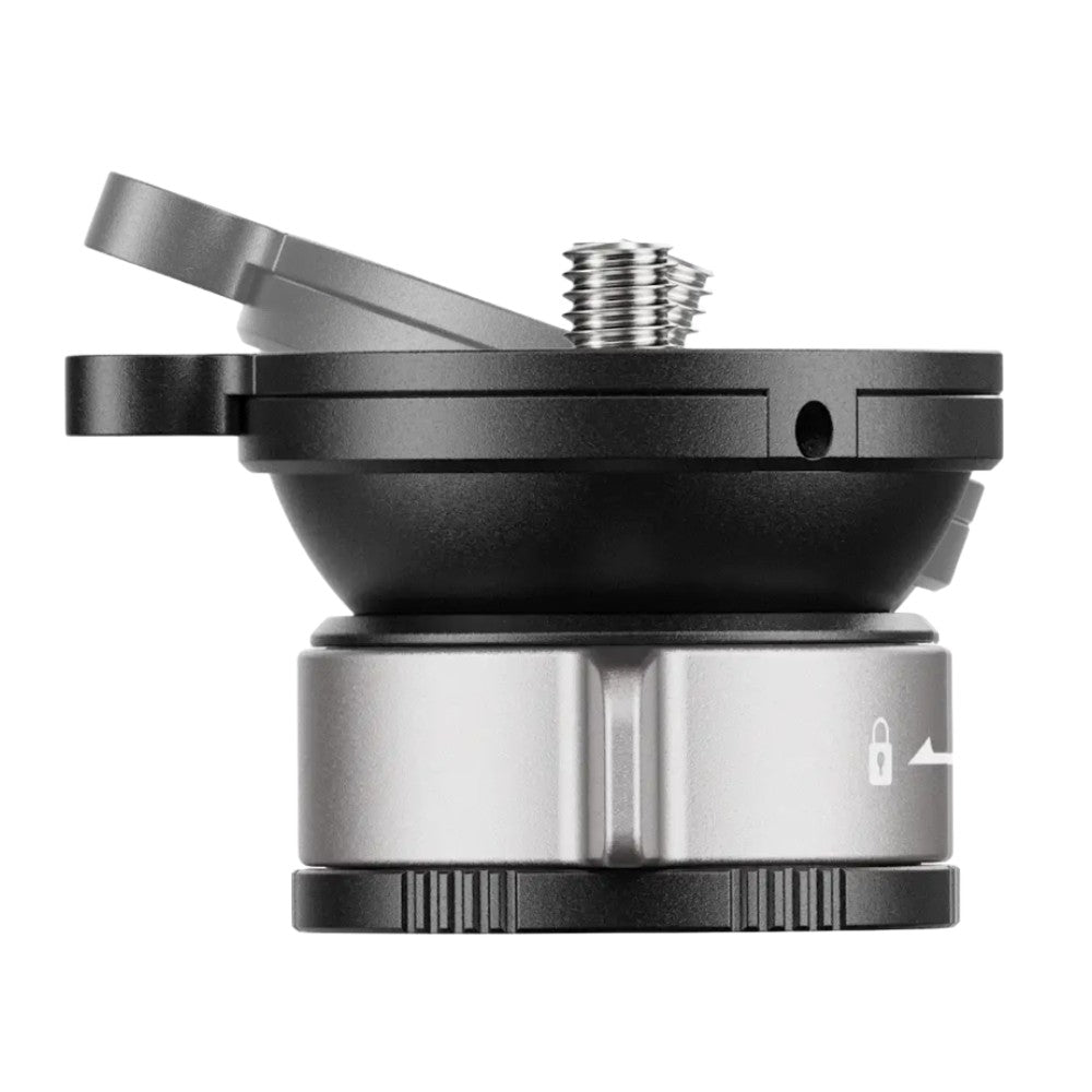 YC ONION 52mm Aluminum Quick-Leveling Tripod Mini Bowl Head with 360° Rotation + Tilt Adjustment, 8kg Max Load Capacity, 3/8" Screw Mount, Bubble Level, and Locking Knob System for Professional Photography & Video Recording