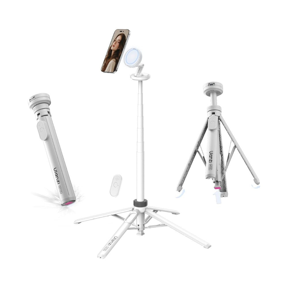 Ulanzi Automatic Snap Phone Tripod Selfie Stick w/ MagSafe/Universal Mount 10M Bluetooth Remote